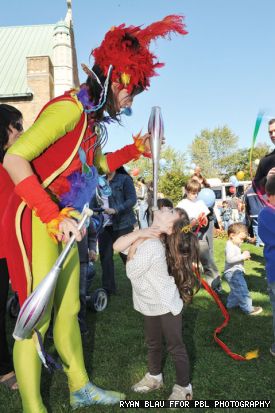 Besides the fun on the stage being watched on Page 1, there were also opportunities to get up close and personal with the performers at Family Fair Day.